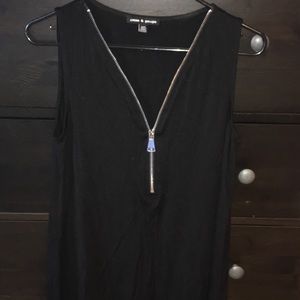 Black zipper top